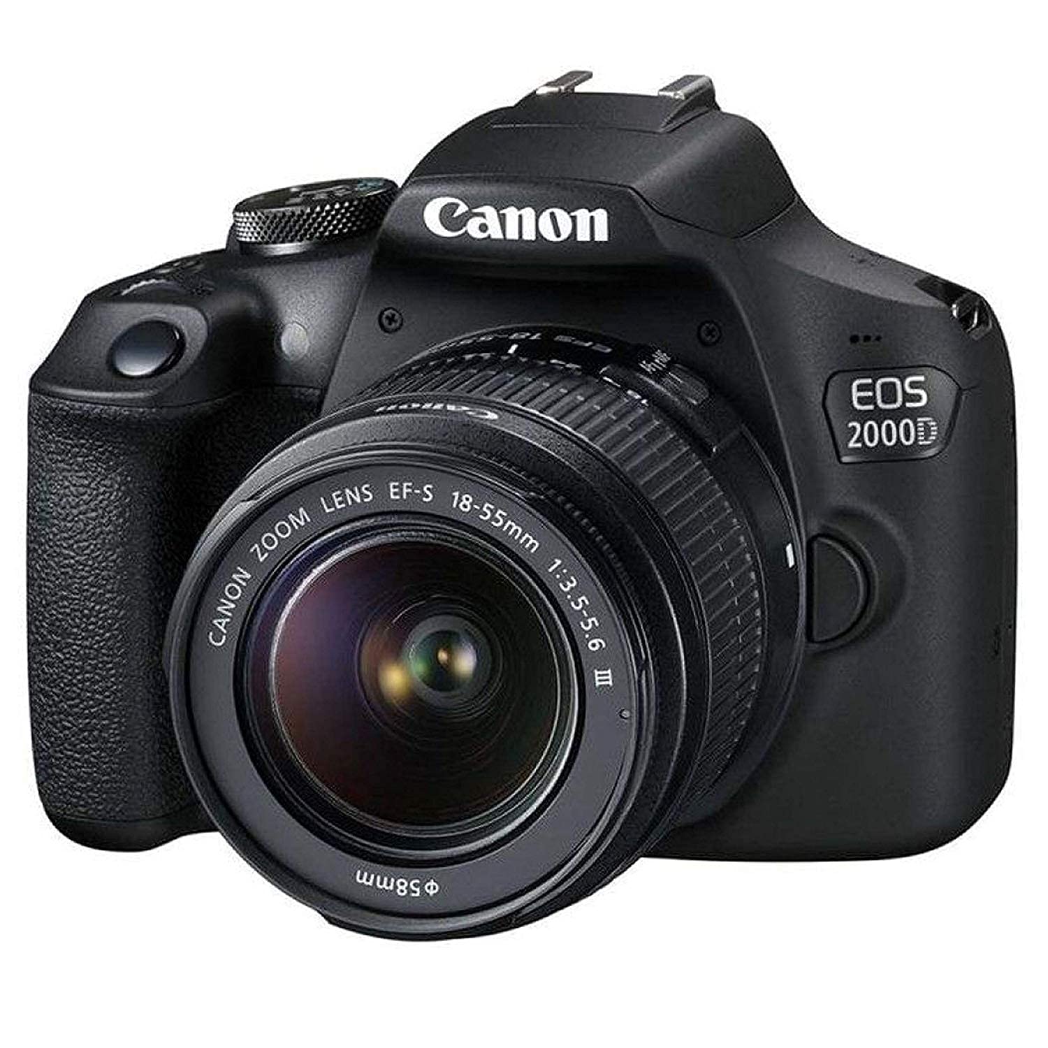Canon EOS 2000D / Rebel T7 DSLR Camera with 18-55mm Lens + Creative Filter Set, EOS Camera Bag + Sandisk Ultra 64GB Card + Electronics Cleaning Set, and More (International Model) (Renewed)