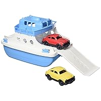 Green Toys Ferry Boat, Blue/White 4C - Pretend Play, Motor Skills, Kids Bath Toy Floating Vehicle. No BPA, phthalates, PVC. Dishwasher Safe, Recycled Plastic, Made in USA.