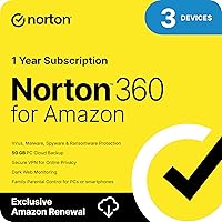 Norton 360 for Amazon 2024, Antivirus software for up to 3 Devices with Auto Renewal Norton 360 for Amazon 2024, Antivirus software for up to 3 Devices with Auto Renewal Subscription