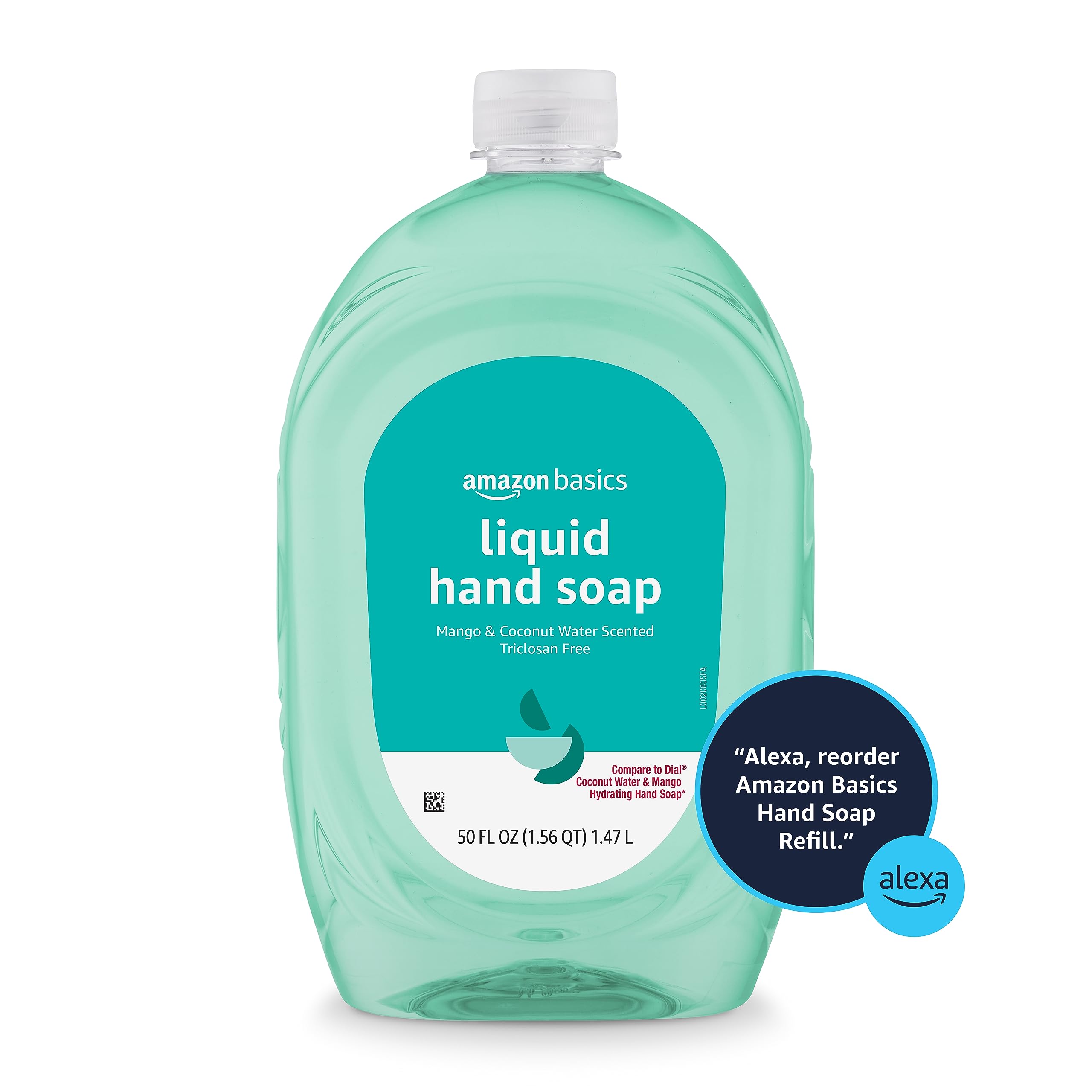 Amazon Basics Liquid Hand Soap Refill, Mango and Coconut Water Scent, Triclosan-Free, 56 Fluid Ounces, 1-Pack (Previously Solimo)