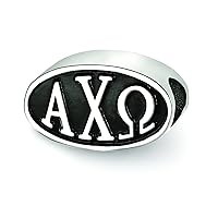 15.25mm Alpha Chi Omega Oval Letters Bead Charm