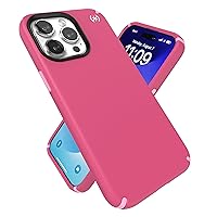 Speck iPhone 15 Pro Max Case - Built for MagSafe, Drop Protection - Scratch Resistant, Soft Touch, 6.7 Inch Phone Case - Presidio2 Pro Digital Pink/Blossom Pink/White