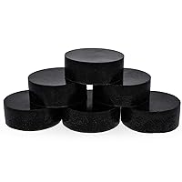 Set of 6Triple Filtered Black Circle Beeswaxes 4.8 oz