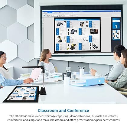 NetumScan Book & Document Camera for Teachers, Multi-Language OCR and English Article Recognition by AI Technology, Real-time Projection, Video Recording, Foldable & Portable, Only Windows