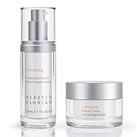 Kerstin Florian Correcting Hyaluronic Serum, Correcting Rescue Crème Set, Moisturizing Anti-Aging Serum for Hydration, Healing Moisturizer with Shea Butter and Vitamin E Duo