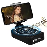 Phone Stand with Bluetooth Speaker, Wireless HD Surround Sound Phone Speaker Compatible with iOS and Android Smartphone, Suitable for Indoor and Outdoor Use