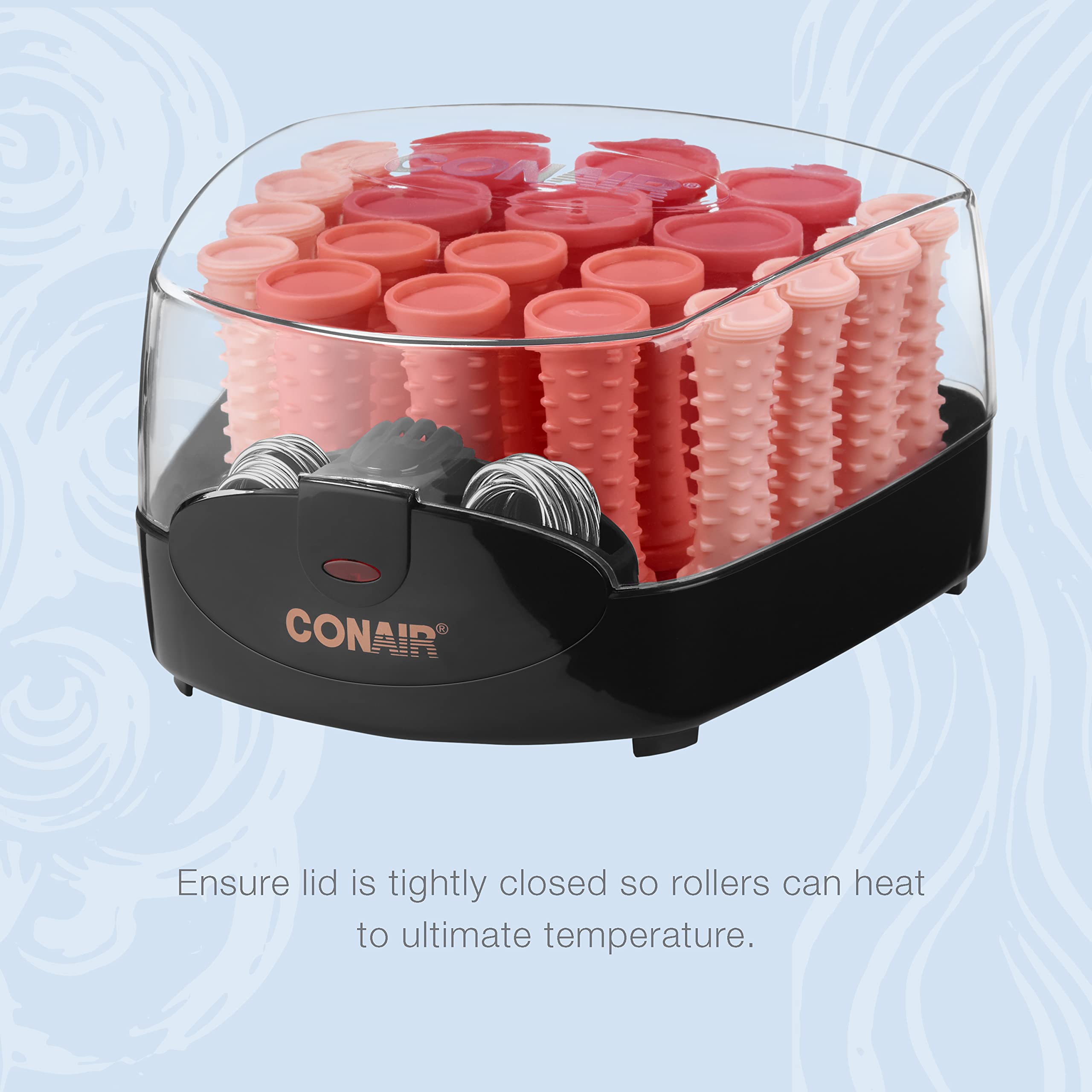 Conair Compact Multi-Size Hot Rollers, Coral