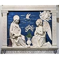 Della Robbia Annunciation Nglazed Ceramic Relief At The Sanctuary Of La Verna Italy By Andrea Della Robbia (1435-1525) Poster Print by (18 x 24)