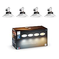 Smart Recessed 5/6 Inch LED Downlight - White Ambiance Warm-to-Cool White Light - 4 Pack - 1100LM - Indoor - Control with Hue App - Works with Alexa, Google Assistant and Apple Homekit