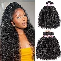 Beauty Forever Hair 8A Malaysian Virgin Curly Hair Weave 3 Bundles 100% Unprocessed Human Virgin Hair Deals Natural Color 95-100g 22 24 26 inch