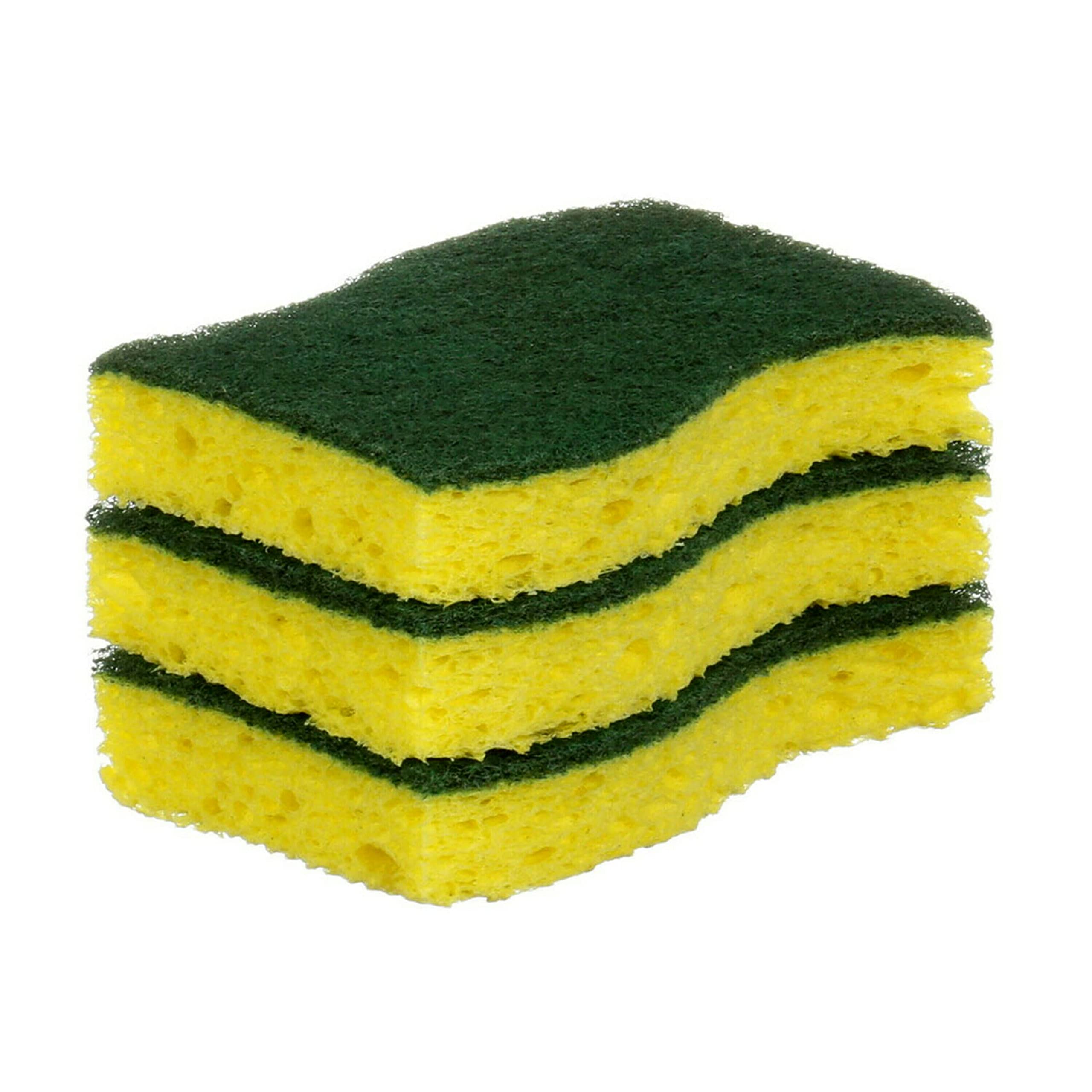 Scotch-Brite Heavy Duty Scrub Sponges, Sponges for Cleaning Kitchen and Household, Heavy Duty Sponges Safe for Non-Coated Cookware, 24 Scrubbing Sponges