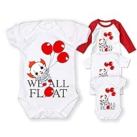 We All Float Down Here Pennywise Baby Bodysuit/Pennywise Tshirt Unisex Child