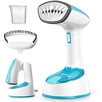 Steamer for Clothes, Folding Handheld Design Garment Wrinkles Remover, 20g/min Strong Penetrating Steam, 25-Sec Fast Heat-up, for Home, Office and Travel (Aqua Blue)