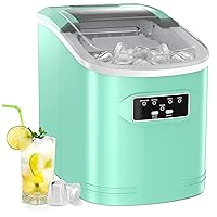Silonn Ice Maker Machine Countertop, 26 lbs in 24 Hours, 9 Cubes Ready in 6 Mins, Self-Clean Ice Maker Compact Portable Ice Maker with Ice Scoop and Basket
