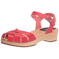swedish hasbeens Women's Slingback Sling Back Sandals, Red Red 04, 36