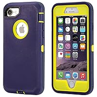Annymall Case Compatible for iPhone 8 & iPhone 7, Heavy Duty [with Kickstand] [Built-in Screen Protector] Tough 4 in1 Rugged Shorkproof Cover for Apple iPhone 7 / iPhone 8