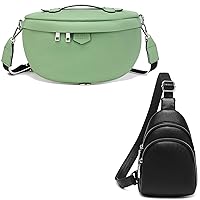 Eslcorri Small Crossbody Sling Bag for Women Trendy - Fashionable Fanny Packs Vegan Leather Chest Belt Bum Bag Anti Theft Crossbody Sling Purse for Women for Travel Sport Camping