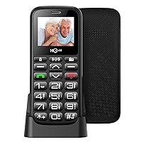 HCMOBI 4G-LTE Cell Phone for Seniors, Upgraded Seniors Mobile Phone with Big Buttons & SOS Function, Dual-SIM Basic Mobile Phones, Bluetooth 5.0, FM, 10 Days Standby Time, Charging Base Included