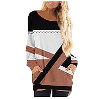 Women's Long Sleeve Blouse Fashion Round Neck Printed T-Shirt Pullover Casual Top Christmas Blouses, S-3XL
