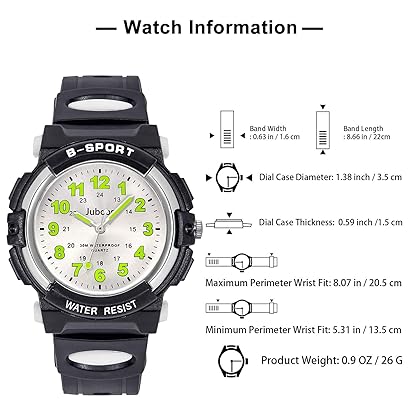 Kids Watch Analog, Child Waterproof Quartz Watch for 5-12 Years Old Boys Girls Time Teaching Sports Outdoor Wrist Watches,Kids Gifts