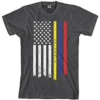 Threadrock Men's Colombian American Flag T-Shirt