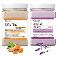 Nielie Lavender Turmeric Jelly Mask, Facial Skin Care- Collagen Peel-Off Jelly Mask Set, Jelly Mask For Facials, Face Mask For Instant Hydration, Vegan Peel Off Face Mask, For Smoothing, Moisturizing
