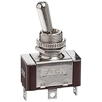 Eaton XTD2B3A Toggle Switch, Solder Lug Termination, On-Off-On Action, SPDT Contacts