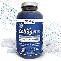 Pro Marine Collagen Capsules -2000 mg of Collagen Peptides Protein Supplement to Support Joints, Hair, Skin and Nails - 380 Gluten-Free Veggie Caps