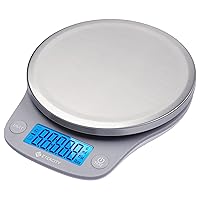 Etekcity 0.1g Food Kitchen Scale, Digital Ounces and Grams for Cooking, Baking, Meal Prep, Dieting, and Weight Loss 11lb/5kg 304 Stainless Steel, EK9000