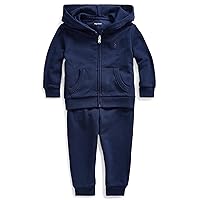 POLO RALPH LAUREN Baby Boy's French Terry Hoodie & Pants Set (Infant) French Navy 9 mos