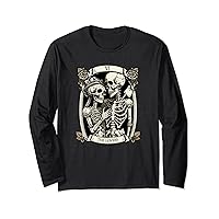 The Lovers Tarot Card Occult Goth Halloween Gothic Novelty Long Sleeve T-Shirt