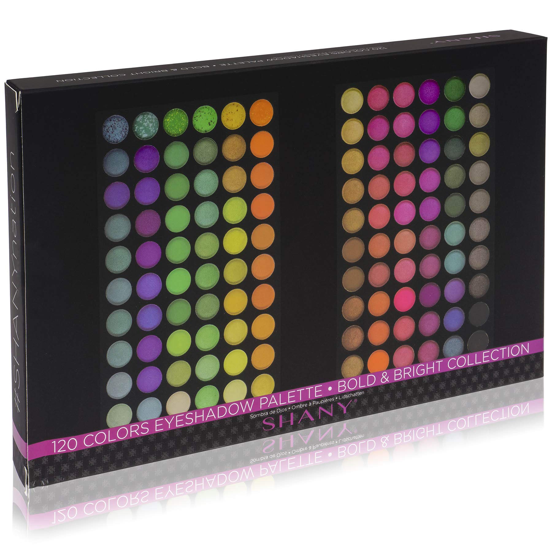 SHANY 120 Colors Highly Pigmented Long Lasting Blendable Natural Colors Eye shadow Palette, Bold and Bright Collection, Vivid Colors