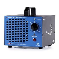 Airthereal MA5000 Commercial Ozone Generator, High Capacity Ozone Machine Odor Removal - Home Air Ionizers O3 Deodorizer for Rooms, Smoke, Cars and Pets, Eliminate Odors up to 2000sq.ft., Blue