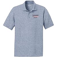 Trump 2024 Chest Print Textured Polo Shirt