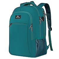 MATEIN Slim Laptop Backpack, Anti Theft 15.6 inch Computer Travel Backpack with USB Charging Port for Work College, Sturdy Water Resistant Daily Rucksack Bag Gifts for Men & Women, Peacock Blue