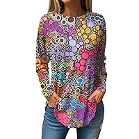 Womens Tunic Tops To Wear With Leggings Gothic Clothes Spring Casual Long Sleeve Shirts Sweatshirt Top Pullover Tops
