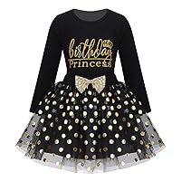 Infant Baby Girls' Fancy First/1st Birthday Outfit Princess Racer-Back T-Shirt Tops with Polka Dots Tutu Skirt