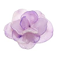 NOVICA Handmade Thai Preserved Violet Hydrangea Brooch Pin Natural Flower Gold Plated Or Leaf Purple Thailand Floral Modern [1.3 in L x 1.3 in W x 0.5 in D] 'Violet Hydrangea'