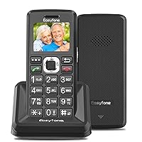 Easyfone T200 4G Big Button Cell Phone for Seniors | Easy-to-Use | Clear Sound | SOS Button | Big Battery Long Time Standby | SIM Card & Flexible Plans | Convenient Charging Dock