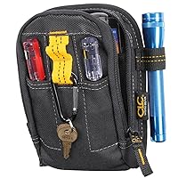 CLC Custom Leathercraft 1504 Multi-Purpose Carry-All Tool Pouch, 9-Pocket,Black,Small