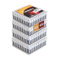Impecca 400-Count AA Batteries High Energy Premium Alkaline Battery 1.5 V (4 Boxes of 100 Batteries - AA Size), Leak Resistant 10-Year Shelf Life, Ideal for Office/Wholesale/Medical/Education/Home