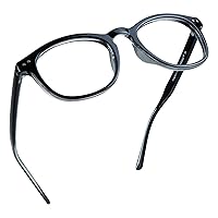 LifeArt Blue Light Blocking Glasses, Anti Eyestrain, Computer Reading Glasses, Gaming Glasses, TV Glasses for Women Men, Anti Glare (Black, No Magnification)
