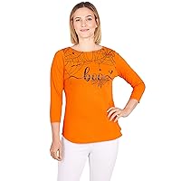 Ruby Rd. Womens Womens Petite Boo TopBlouse