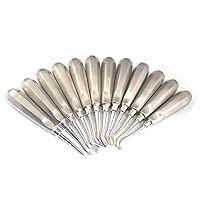 OdontoMed2011® Lot of 12 Pieces Dental Tooth Right Flat Pointed Elevator #191 Dental Instruments Elevators ODM