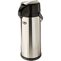 Winco Glass Lined Airpot, 3-Liter, Lever Top