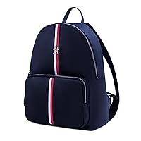 Tommy Hilfiger Stripe Logo Women's Fashion Backpack (Blue)