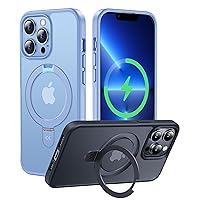 CASEKOO Designed for iPhone 13 Pro Max Case with Magnetic Invisible Stand Military Drop Protection Compatible with MagSafe Shockproof Matte Phone Case for iPhone 13 Pro Max 6.7 Inch 2021, Blue