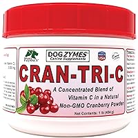 Dogzymes Cran Tri C Urinary Tract Support, Vitamin C Blend, 1418mg per Teaspoon (1 Pound)