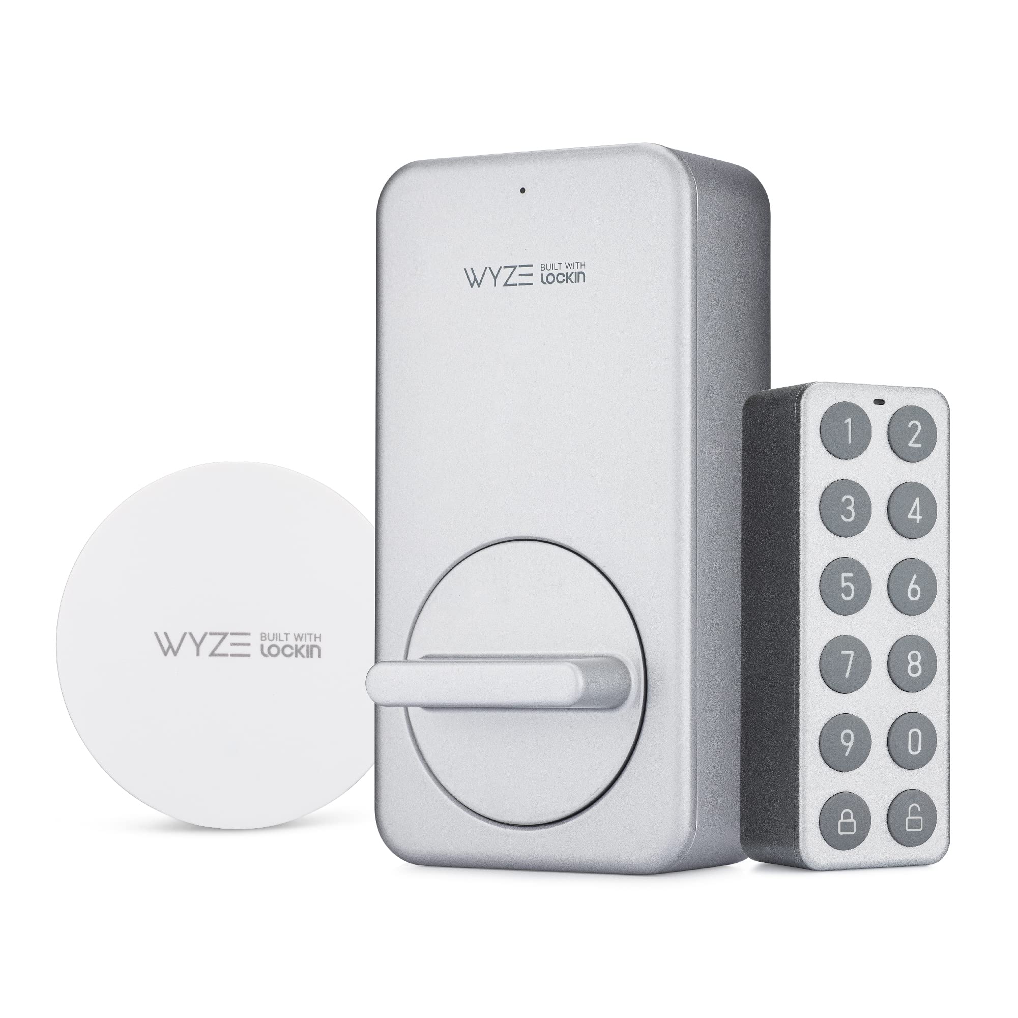 Wyze Lock WiFi & Bluetooth Enabled Smart Door Lock, Wireless & Keyless Door Entry, Compatible with Amazon Alexa, Fits on Most Deadbolts, Includes Wyze Gateway and Wyze Keypad