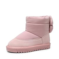 DREAM PAIRS Girls Snow Boots Kids Winter 10mm Puffy Faux Fur Lined Ankle Shoes for Little/Big Kid
